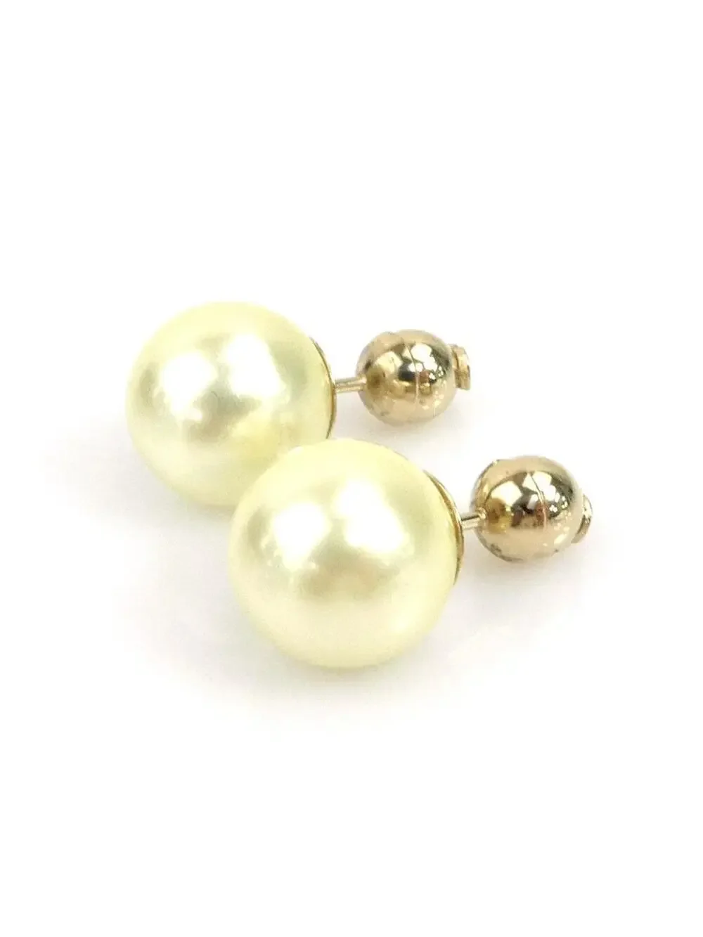 Auth Christian Dior Pierce Earrings #294114C24B